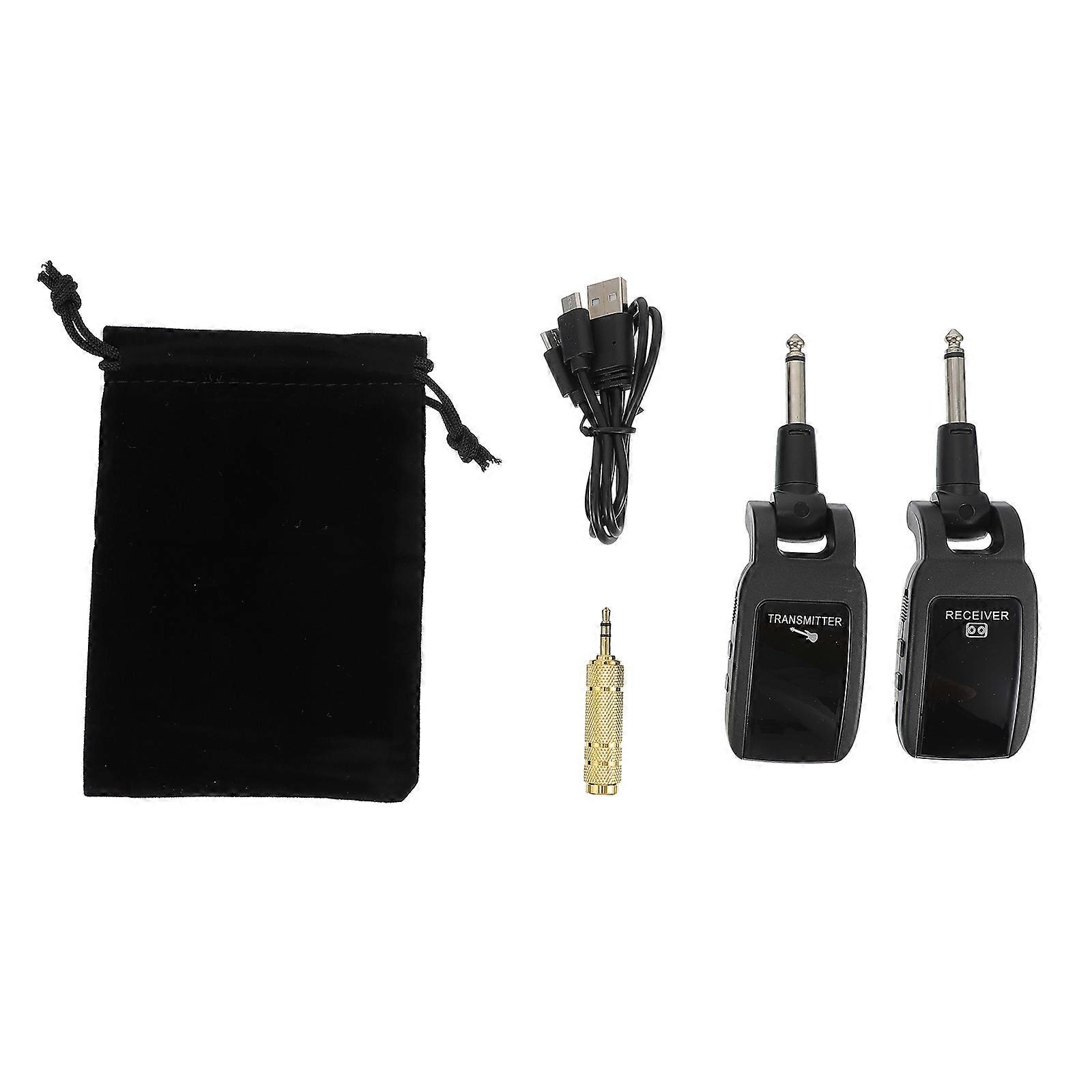 Cordless Guitar Transmitter And Receiver For Bass Practice ABS Material Amplify Sound Simple Design 1Set