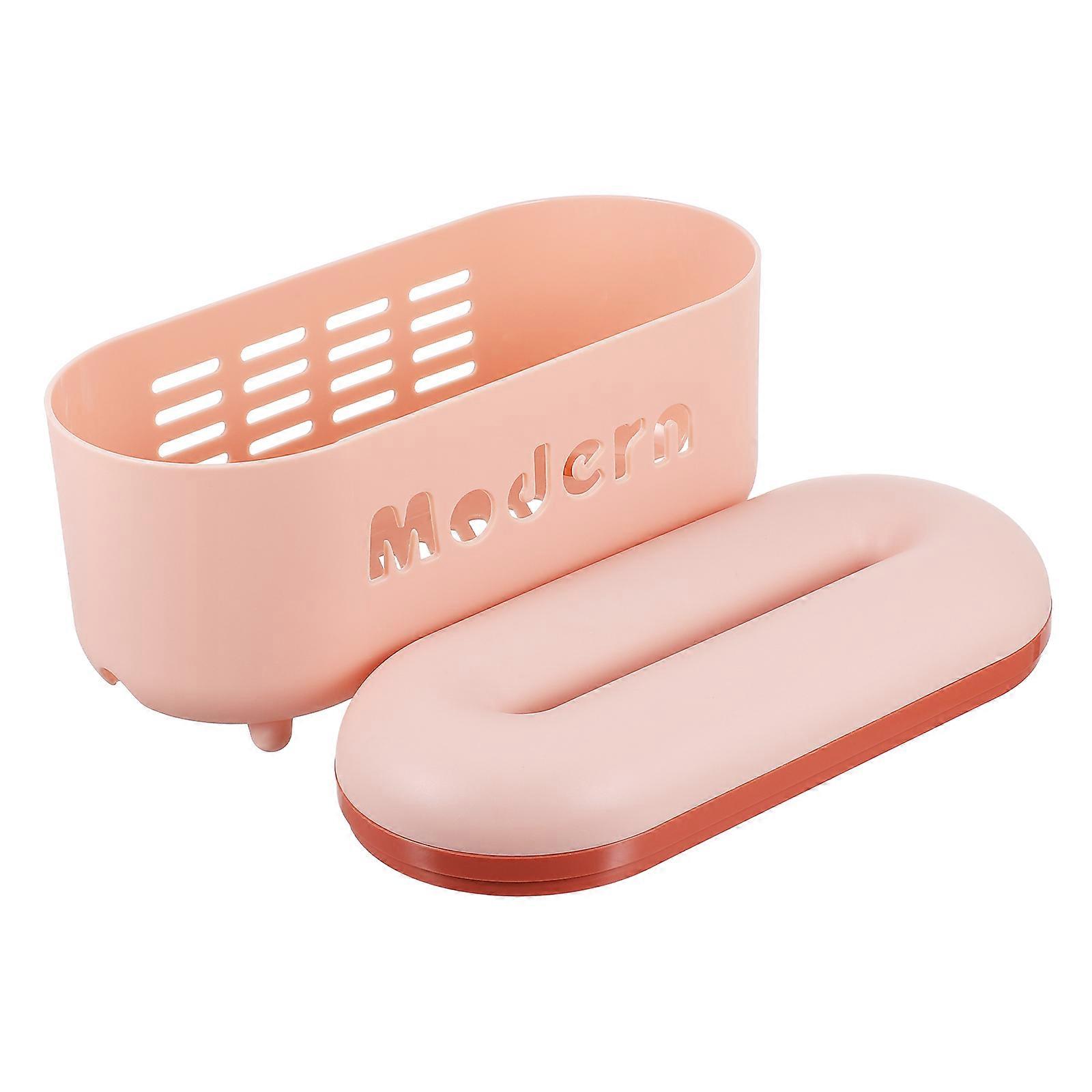 Durable Pink Plastic Power Strip Container with Wire Cord Organizer Box for Indoor Cable Management Sturdy Storage Case for Power Sockets and