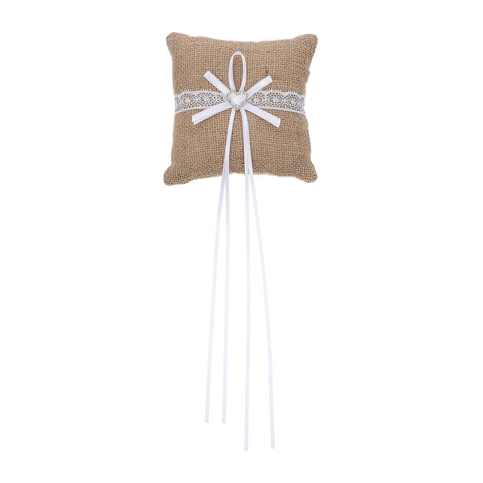Heart Shaped Engagement Ring Pillow Romantic Cushion for Wedding Ceremony Proposals Soft Cloth Material Unique Ring Holder Decoration