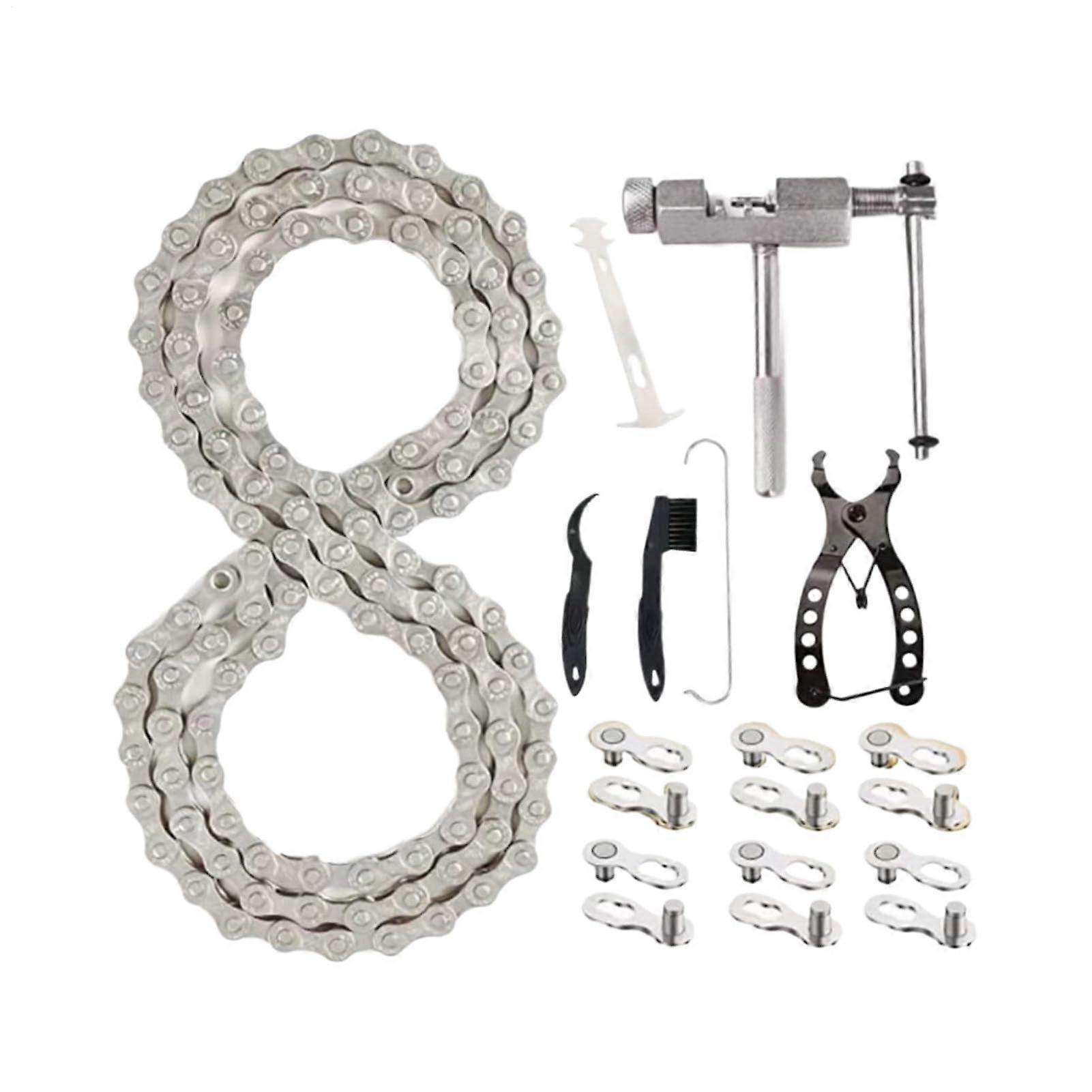 Bicycle Chains | Heavy-Duty Chain Set for Road Bikes - Quick-Link Replacement with Safety Feature, Compatible with Kids and Adult Cruisers