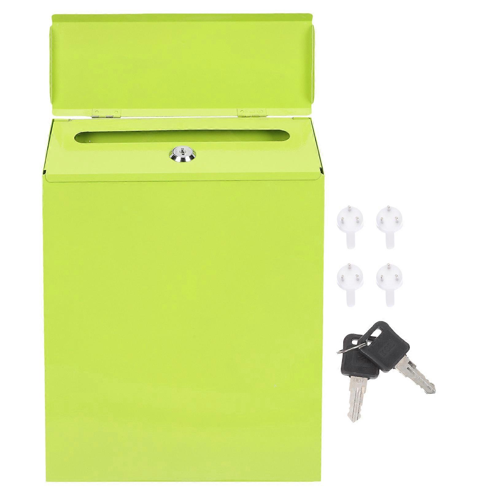Wall Mounted Lockable Mail Box Large Capacity Iron Letter Box for Home Office Secure Storage with