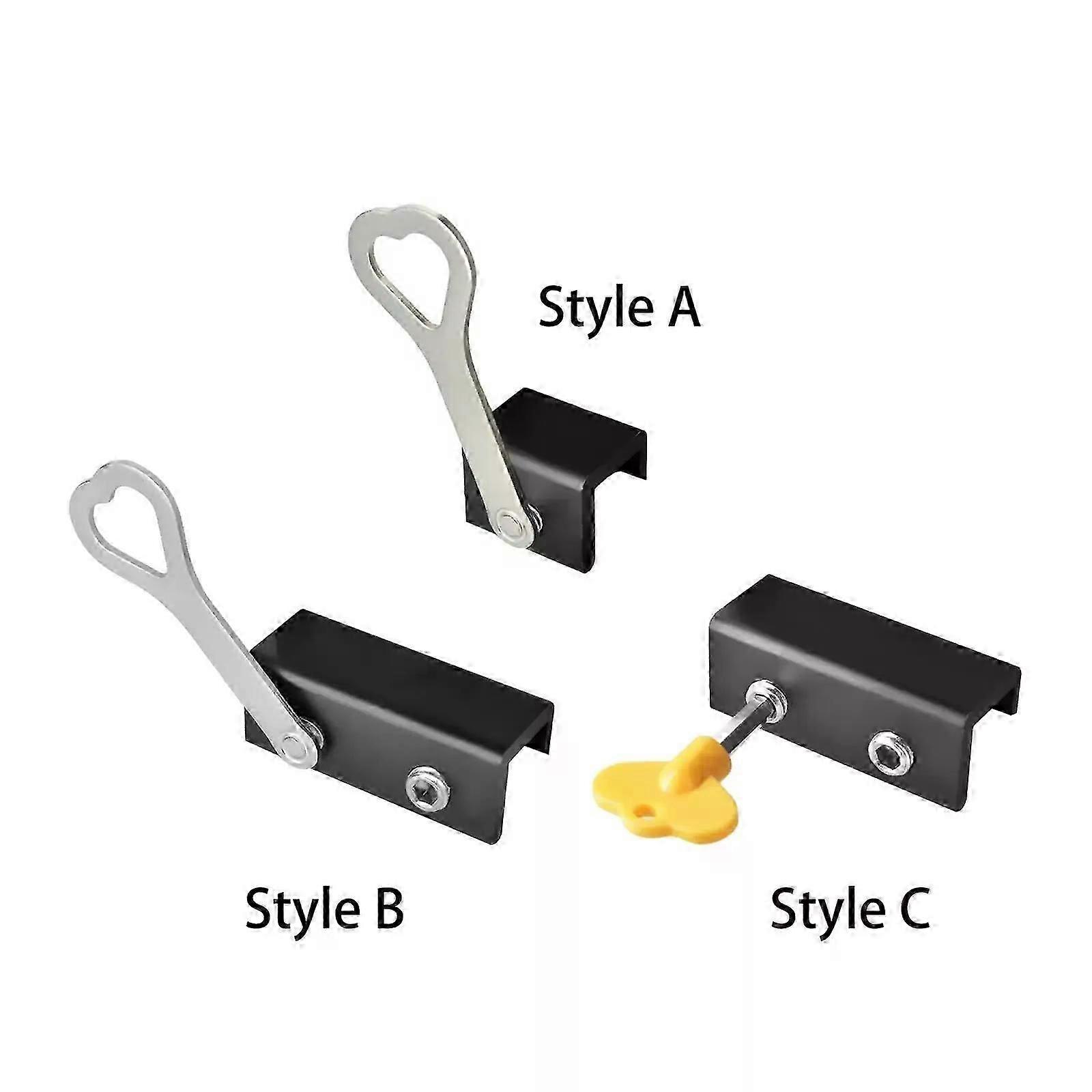 Window Locks with Key Premium Aluminum Alloy Lock Buckle Adjustable Sliding
