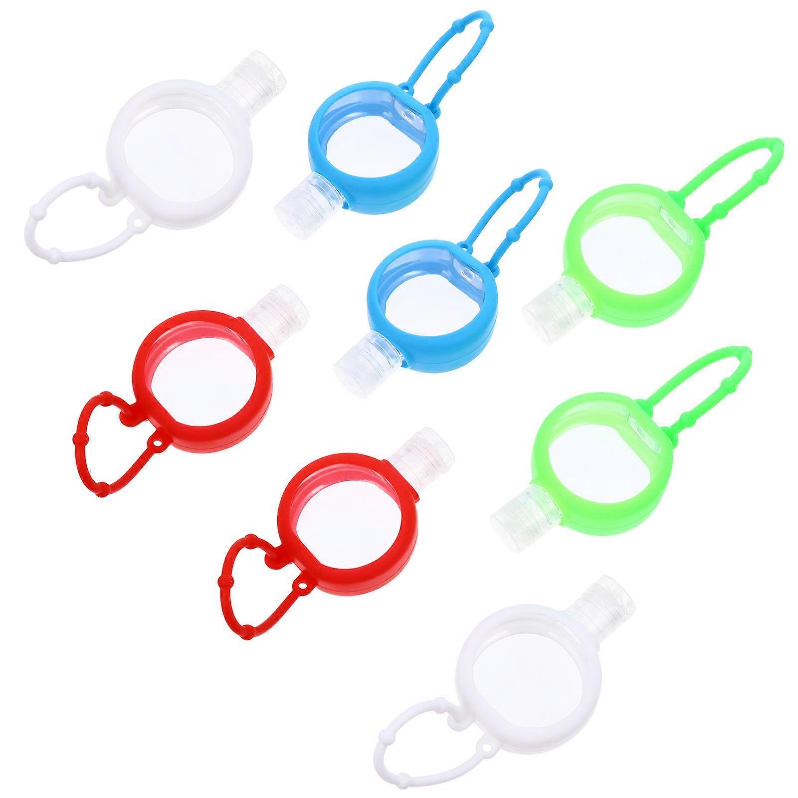 Travel Size Refillable Bottles Hand Bottles with Holder General Users Hanging Design Assorted Color 13.00X5.00X2.20CM 8 Sets