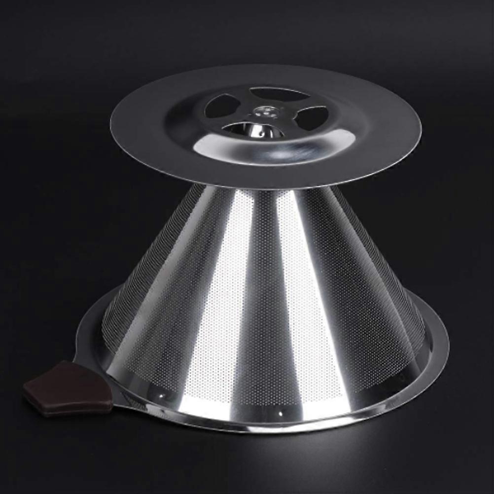 Pour Over Coffee Dripper Stainless Steel Coffee Filter Removable Dripper with Stand Reusable Cone Dripper