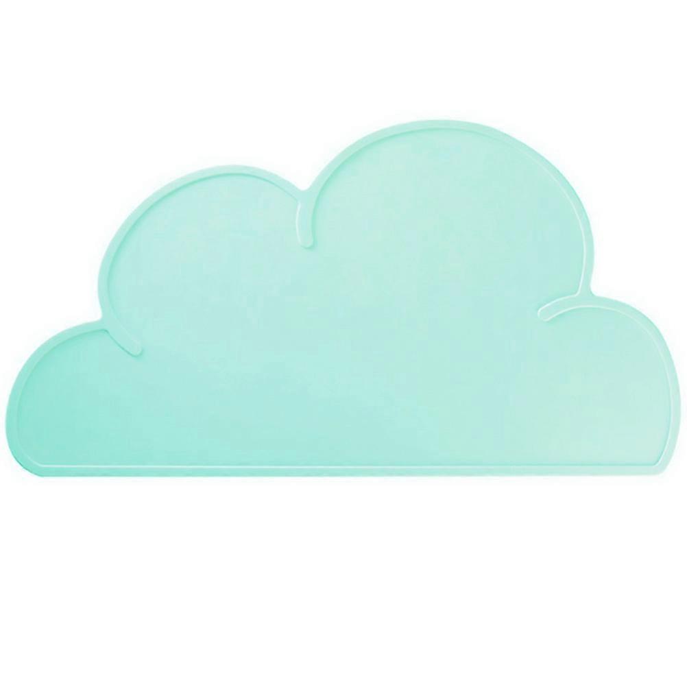 Silicone Placemat Cloud Shape Heat Resistant Non Slip Dining Mat with Raised Edges for Spill Protection Cartoon Design Random Color