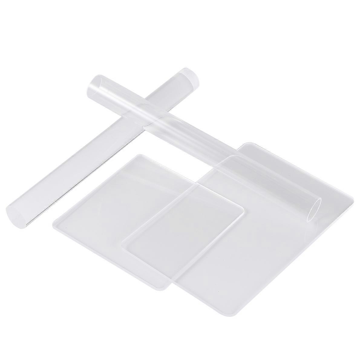 Handmade Clay Diy Tools Acrylic Clay Roller Board Kit Essential Modelling For Home Studio Use Square Style 1 Set of 4Pcs