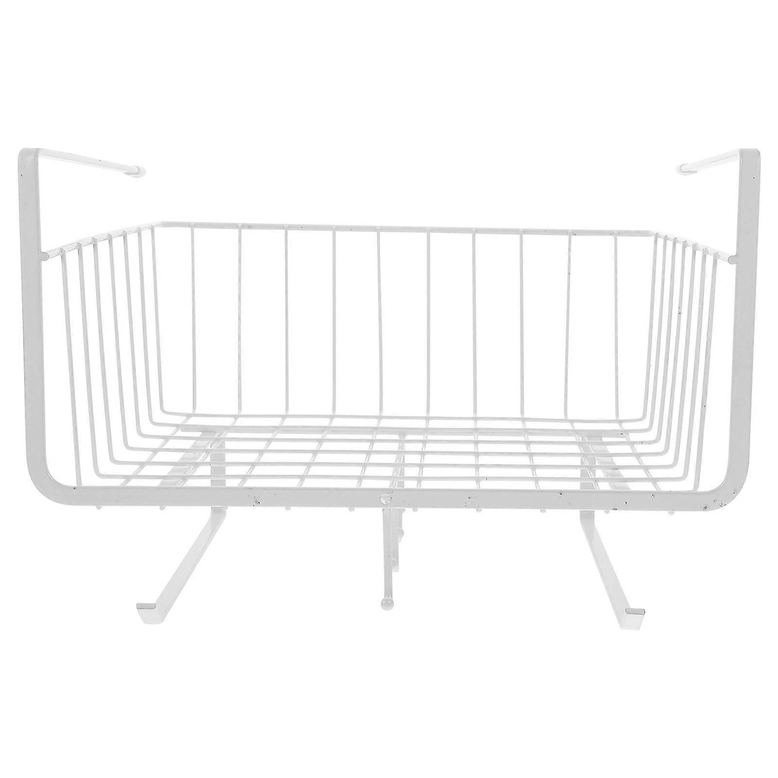 Kitchen Organizing Basket Carbon Steel Storage Solution Rectangular Shape Home Use 10.53X9.94X7.27in 1Pcs