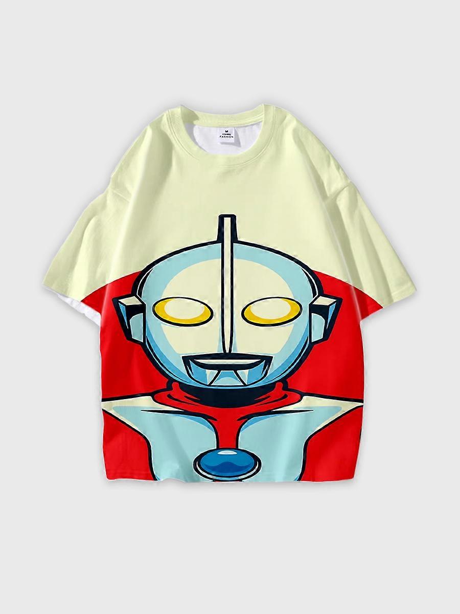 T-shirt round neck Role Pattern loose short sleeve C1877