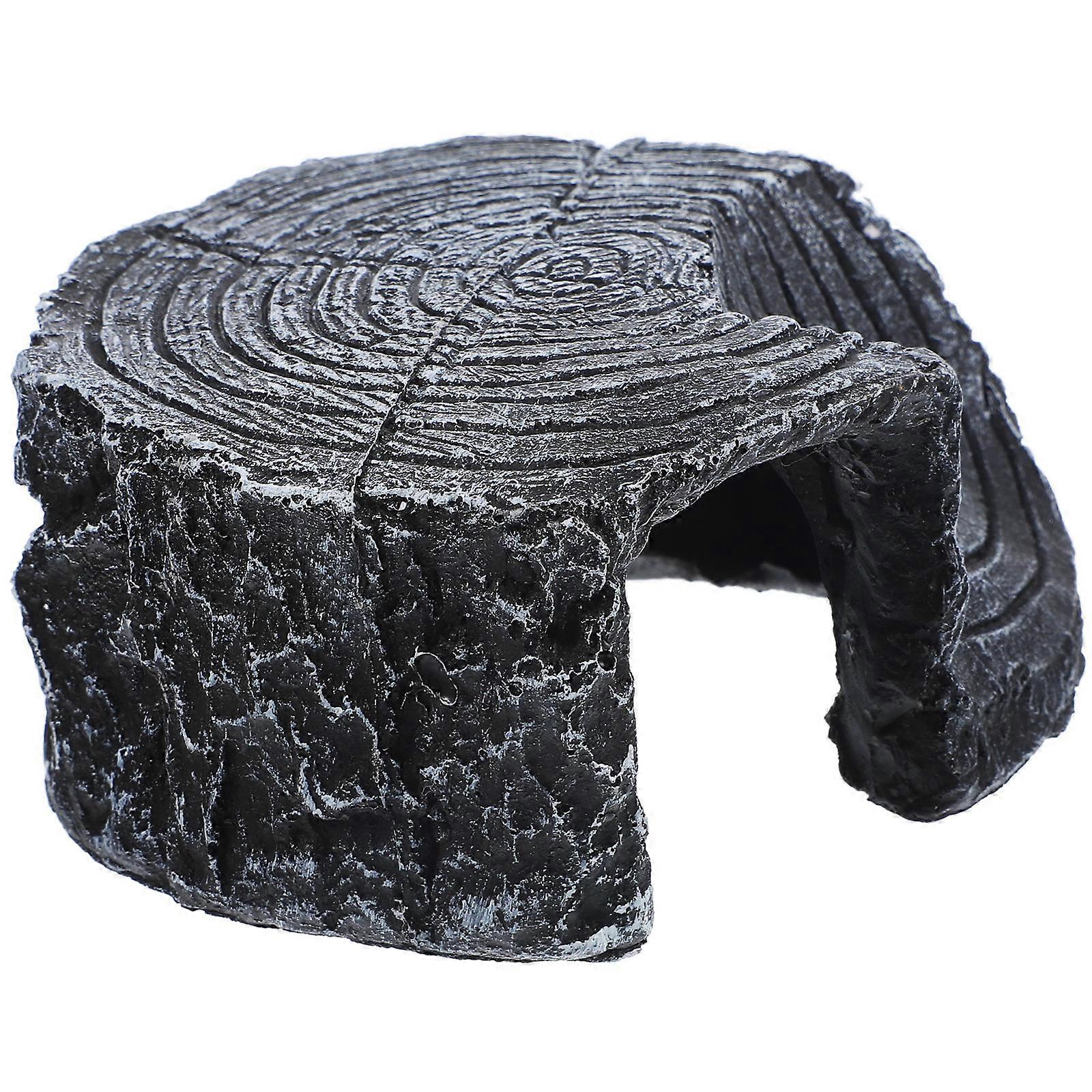 Resin Reptile Basking Platform Turtle Floating Dock Hideout Cave for Terrarium Durable Stain Resistant Design for Turtles and Other Reptiles