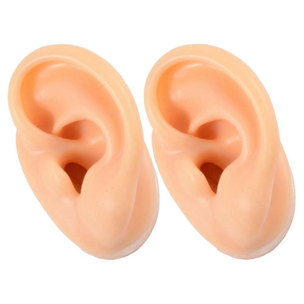 Silicone Fake Ear Models for Accessories Display and Teaching Perfect for Medical Use 2Pcs