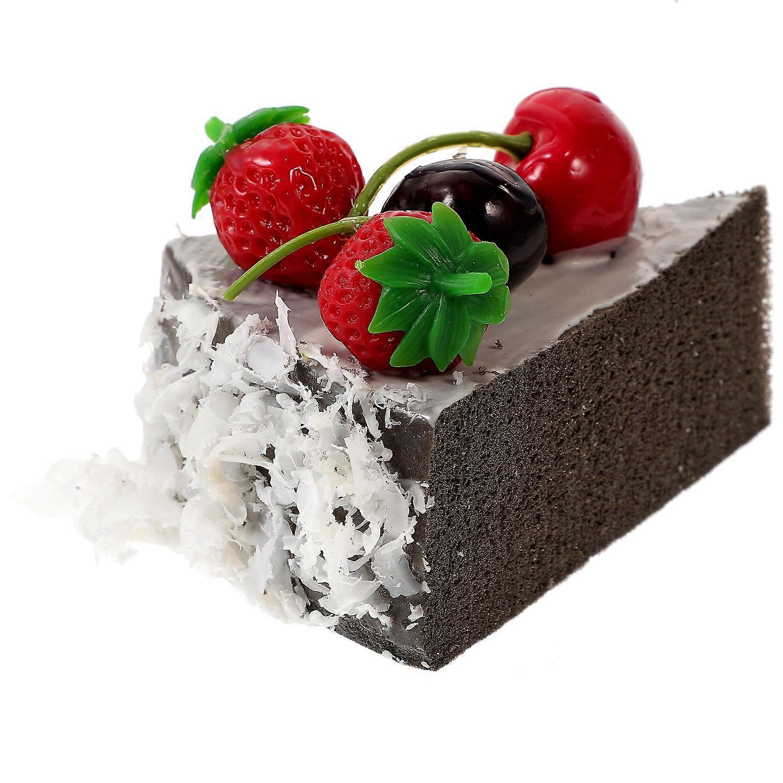 Realistic Fake Cake Decoration Simulation Fruit Cake Perfect For General Users And Store Displays 6X8X10.5Cm 1Pack