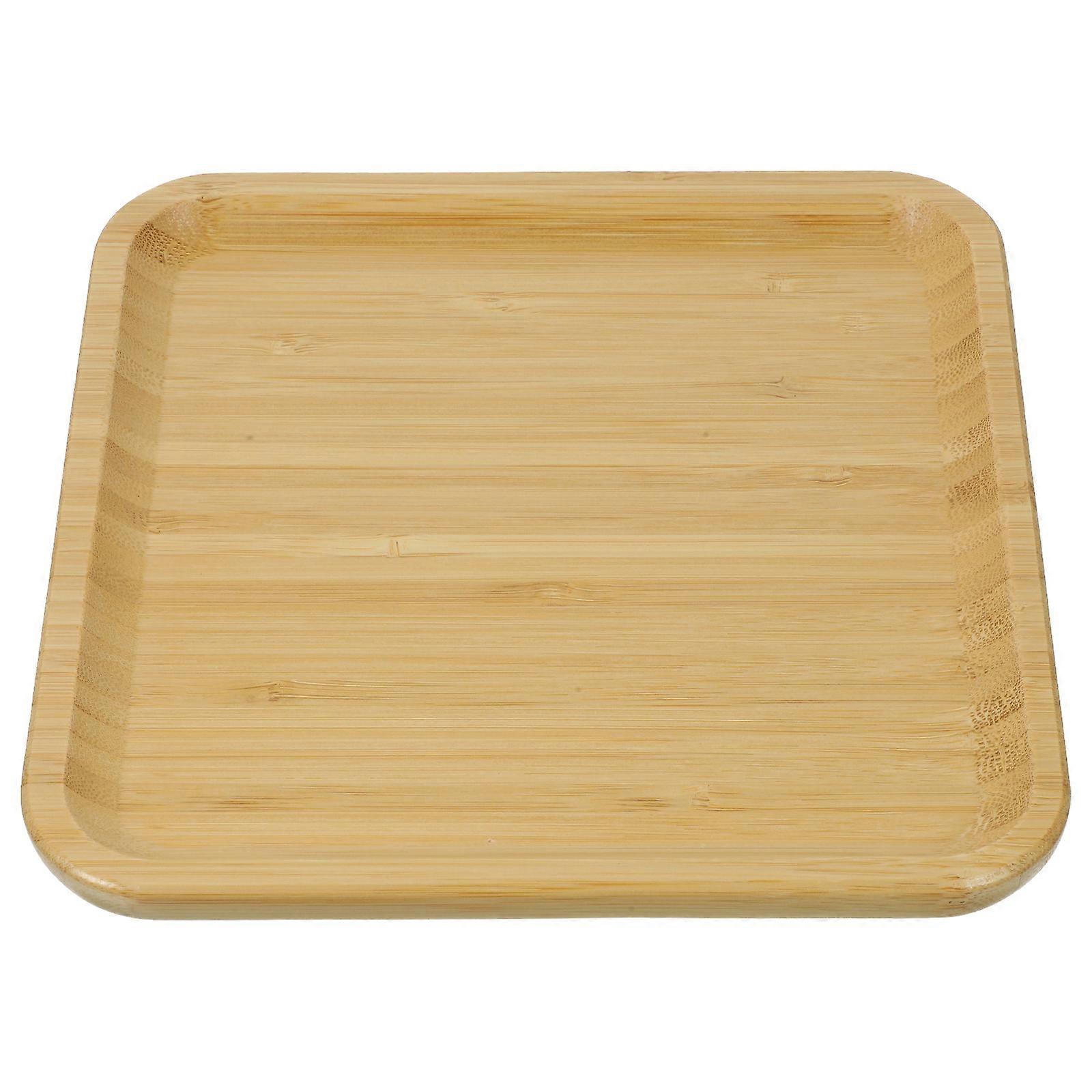 Jewelry Holder Decorative Tray Square Organizer Tray Home Use Compact Design Wood 7.86x7.86x0.79in 1Pcs