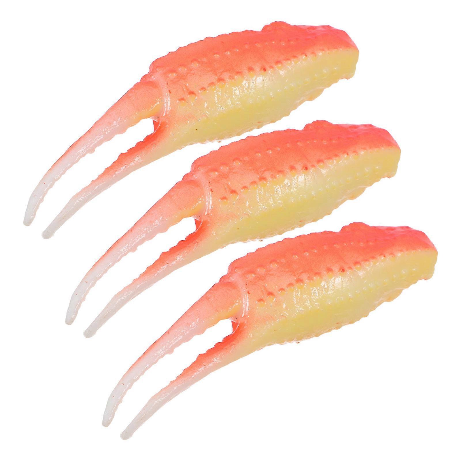 Artificial Crab Claw Decoration For Dining Table 3Pcs