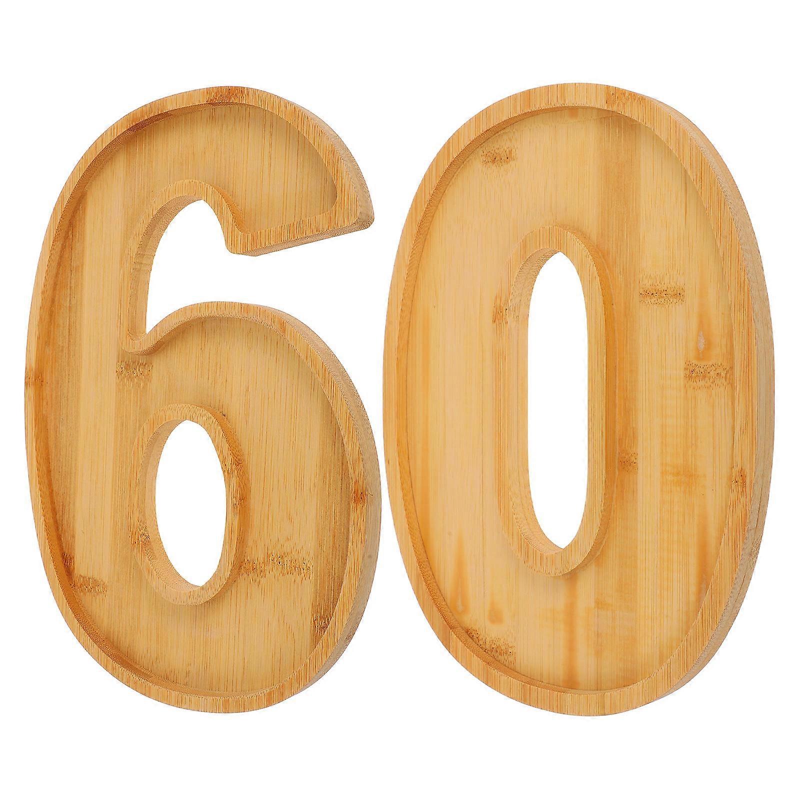 Yellow Wooden Number Charcuterie Tray Multifunctional Serving Board for Parties and Gatherings 16.5 x 11.5 Inches