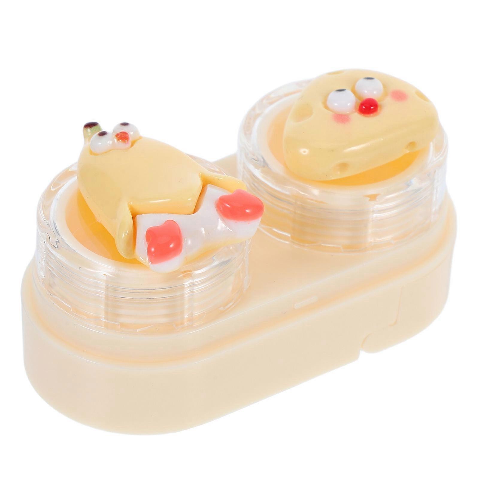 Cute Lens Box Travel-Friendly Organizer Tweezers Applicator Included 6.50X3.30X3.30CM 1Set