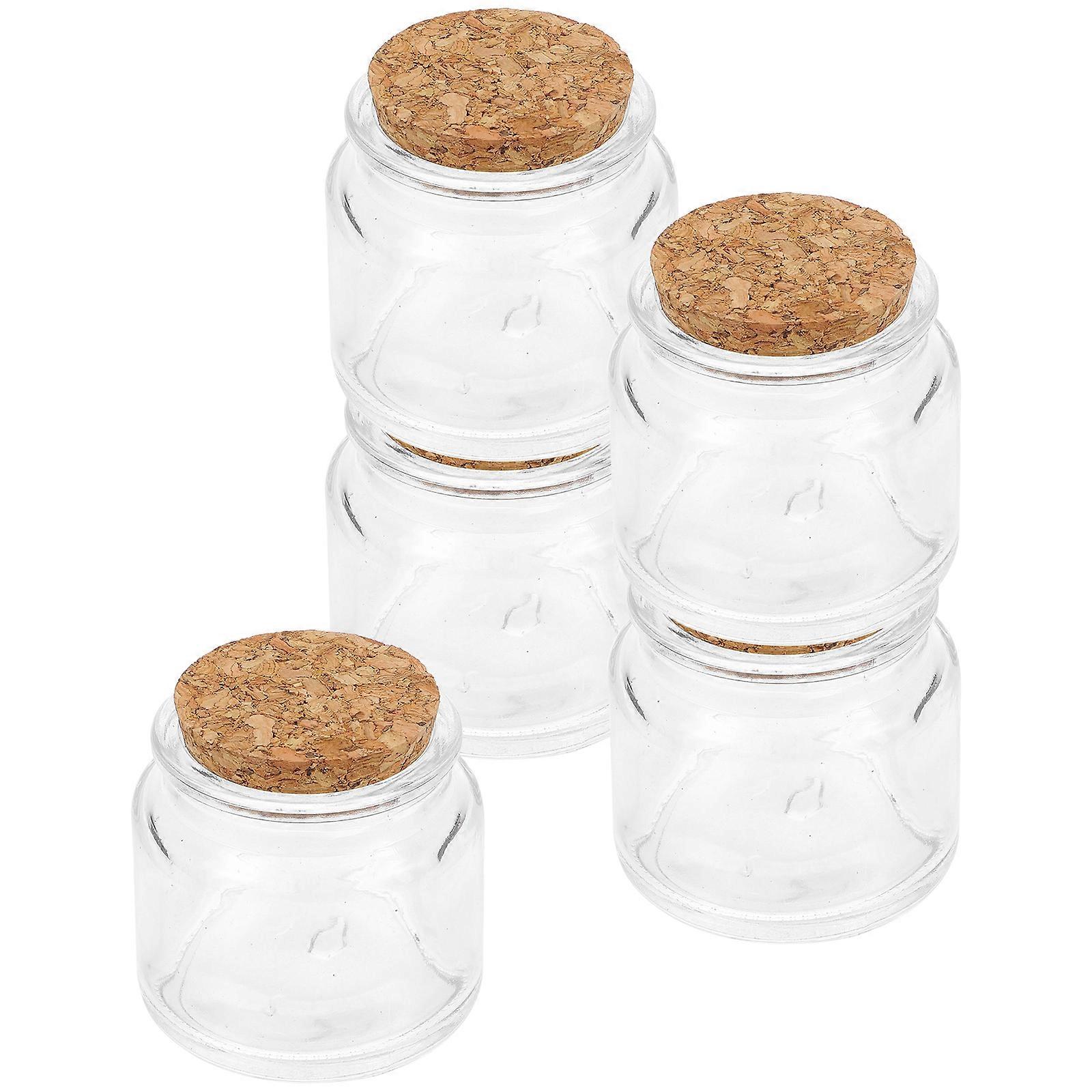 5Pcs Glass Tealight Holder Empty Fragrance Candle Cups for Kids Containers