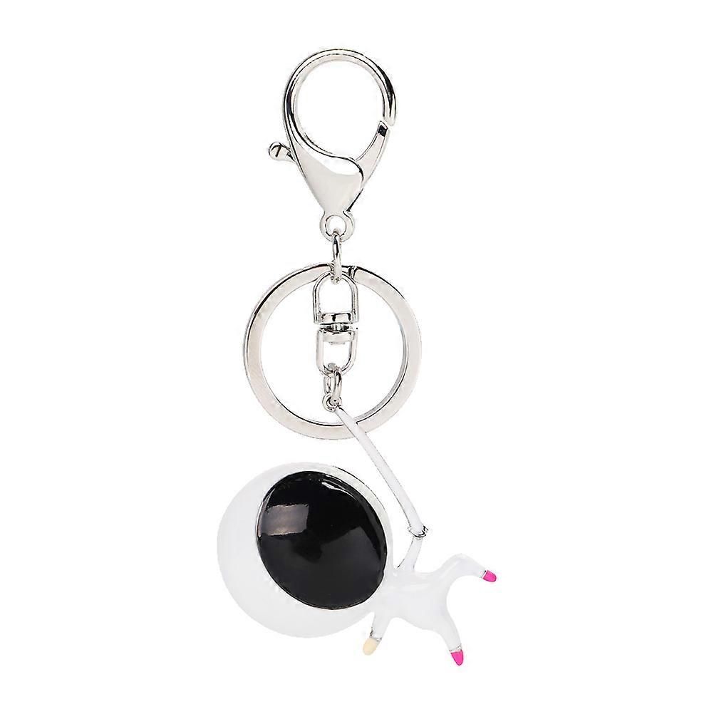 1pc Stylish Alloy Keychain Unique Key Ring Pendant (White)