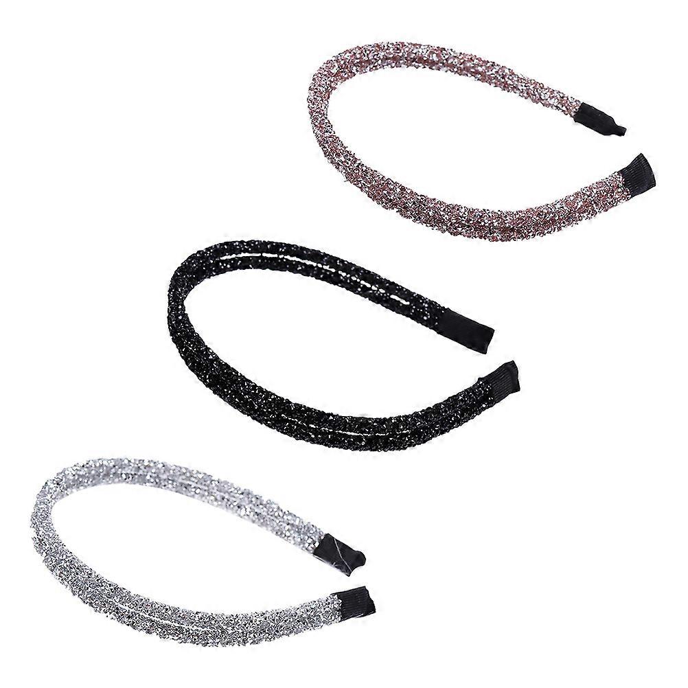 a refined and compelling product description based on your input:
**3PCS Rhinestone Head Hoops for Women – Sparkling Hair Accessories for