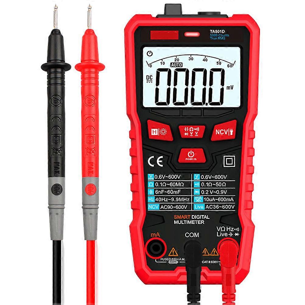 Smart Digital Multimeter Current Measurement For Electrical Components 14.80X7.00X4.20cm Orange 1Set