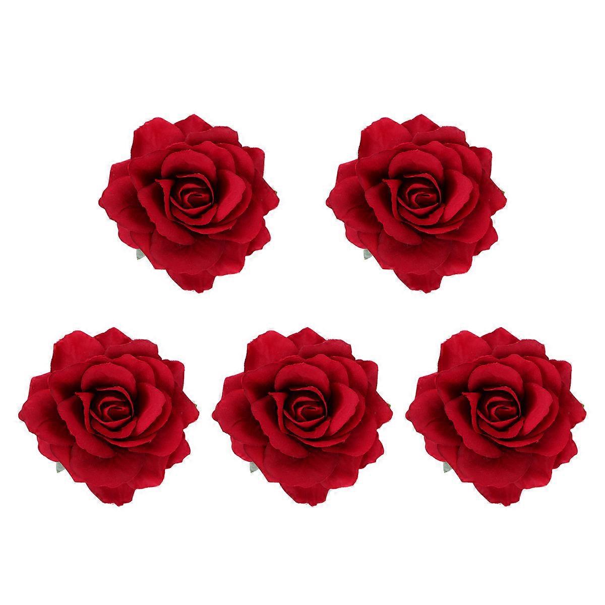 Artificial Flower Brooch Wedding Decorative Accessory For Groom 5Pcs
