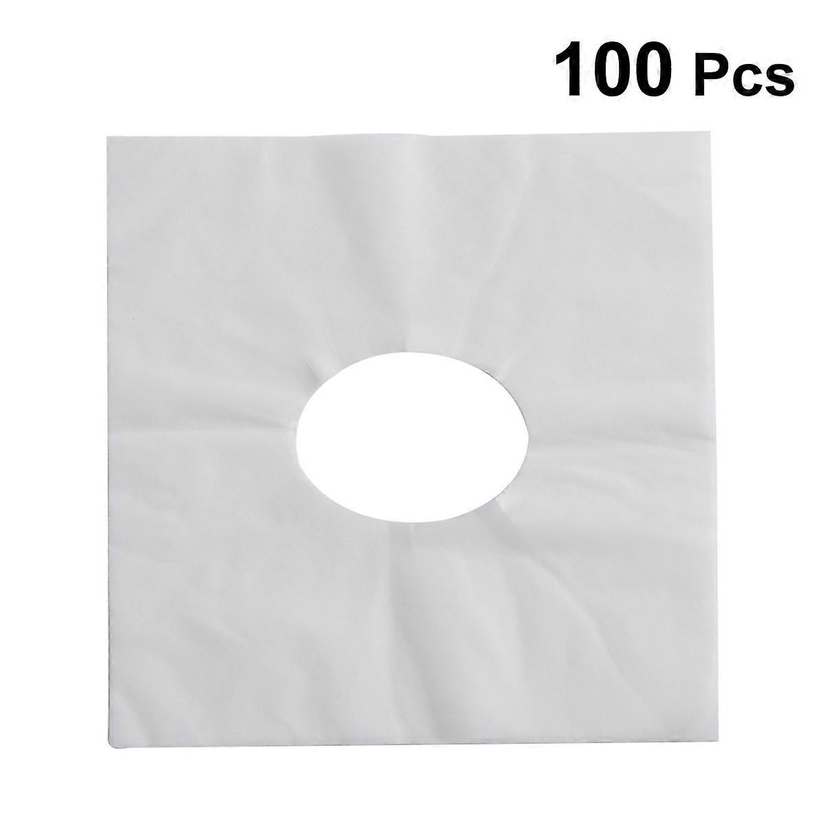Disposable Face Hole Mat for Salon Use with Comfortable Nonwoven Fabric and Silica Gel Layer 100 Pieces