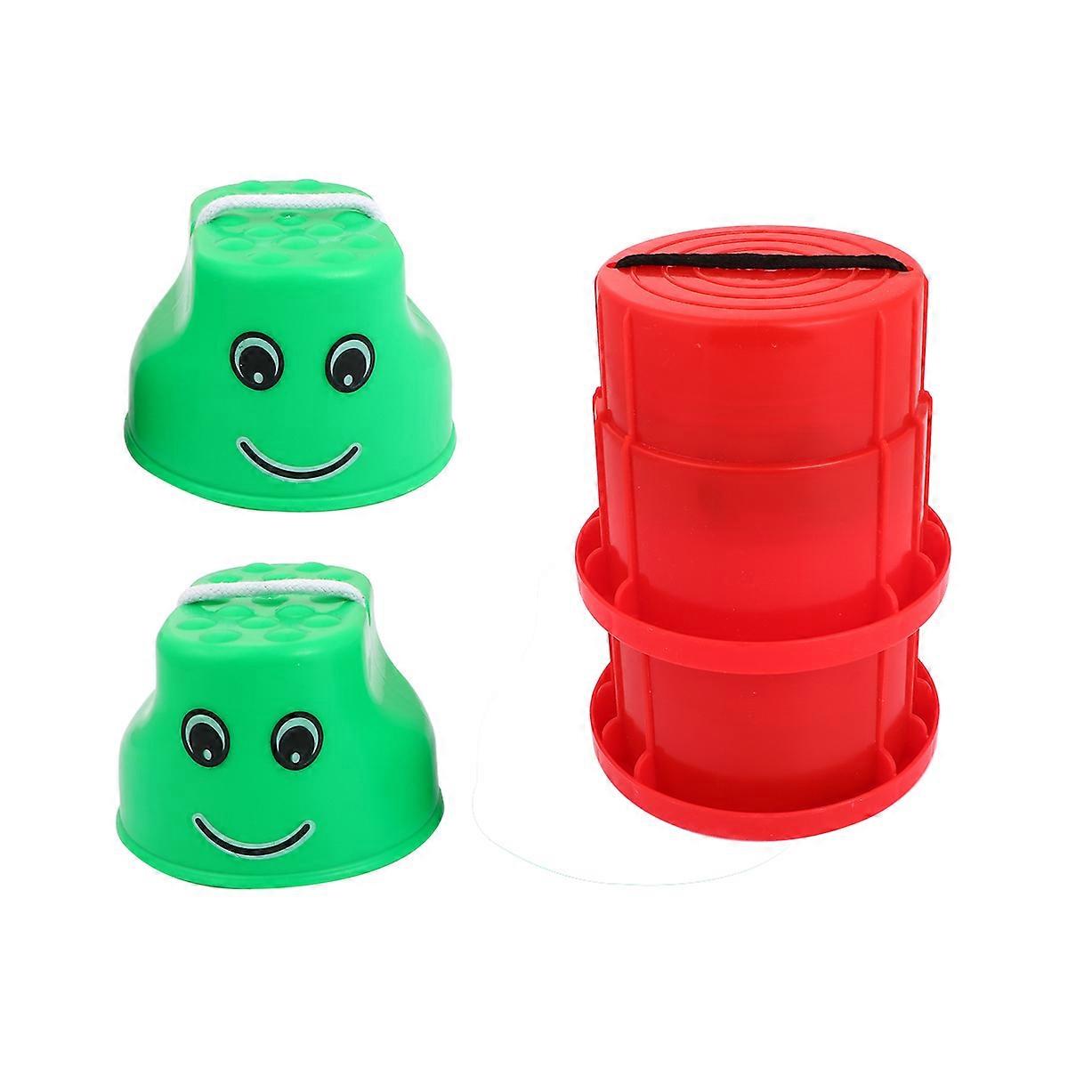 Assorted Color Plastic Stilts for Kids Use Improve Balance and Coordination 4pcs