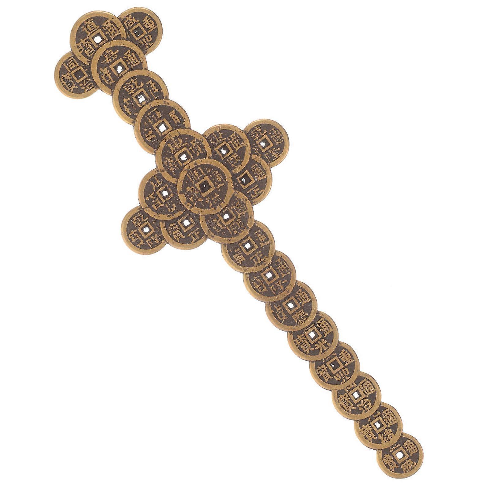 Lightweight Copper Coin Sword Designed For Collectors Perfect For Stage Props And Parties 1Set