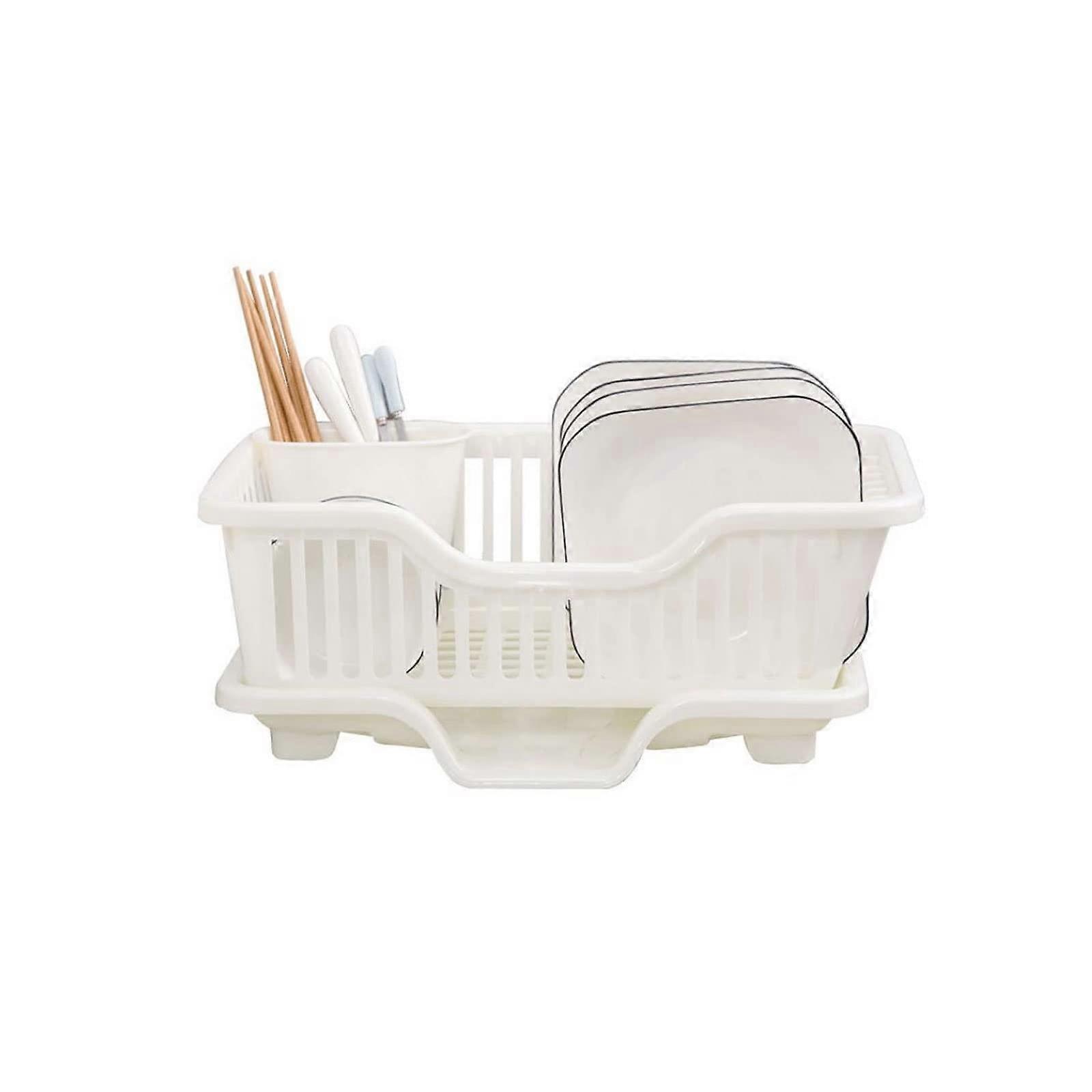 Sink Dish Dryer Kitchen Drain Dish Rack Beige Water Filter Rack Storage