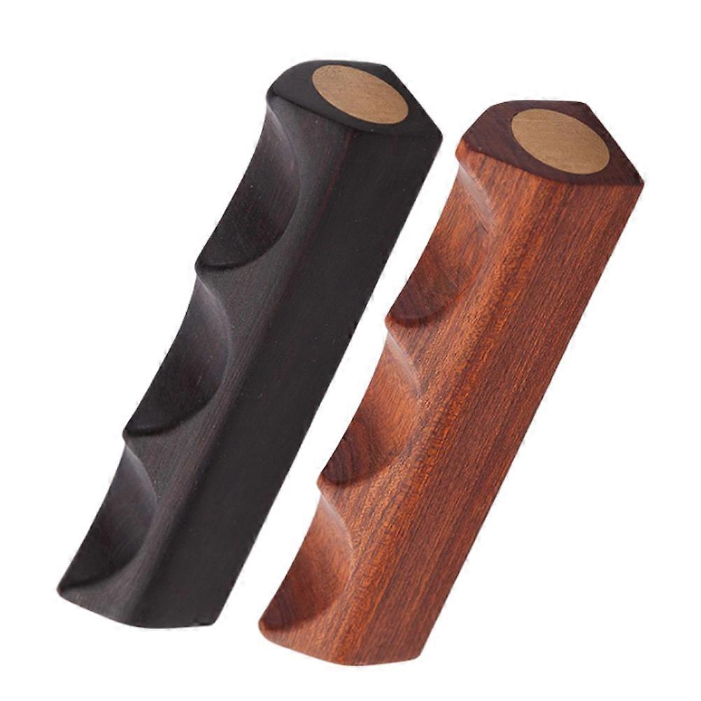 Single Pen Stand Holder Chinese Paint Brush Rest School Use Unique Shape Copper 2Pcs