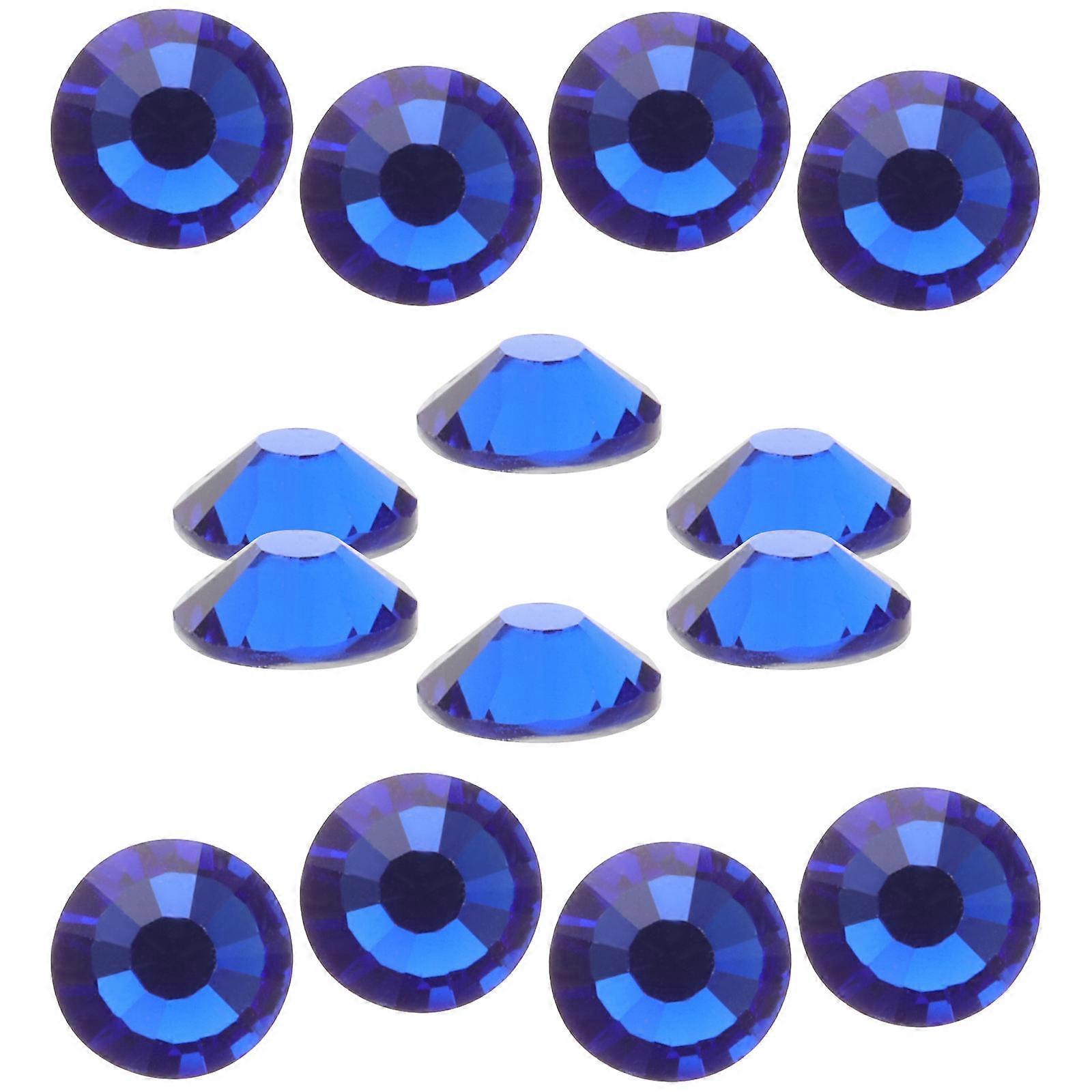 Blue Glass Rhinestone Ornaments for Decor with Flatback Perfect for Nail Art and DIY Crafts 1440pcs