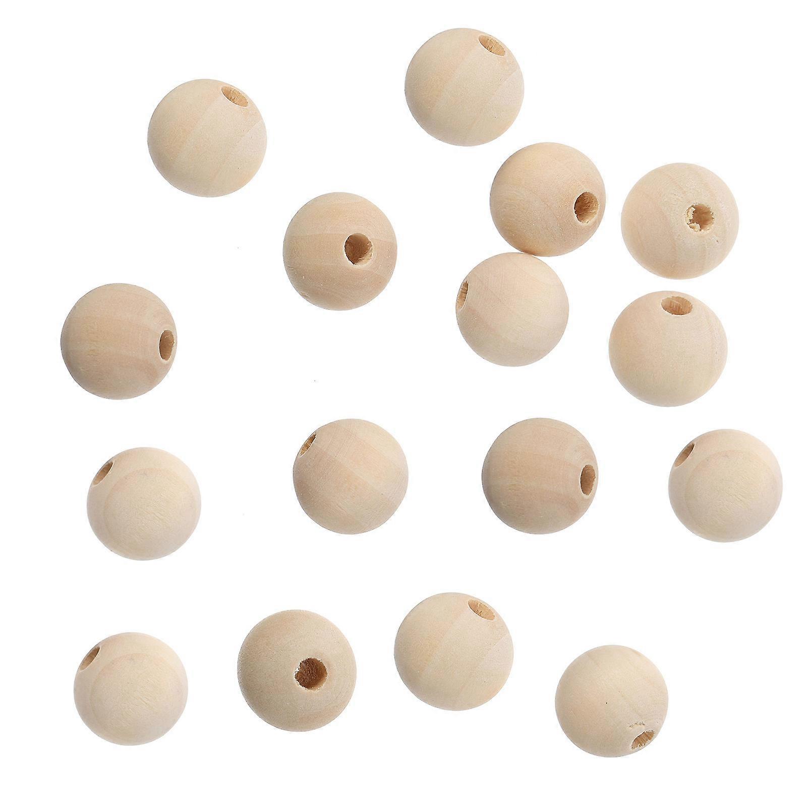 Jewelry Making Wooden Loose Beads 100 Pcs Ideal For DIY Projects Eco-Friendly Wood Color Round Design