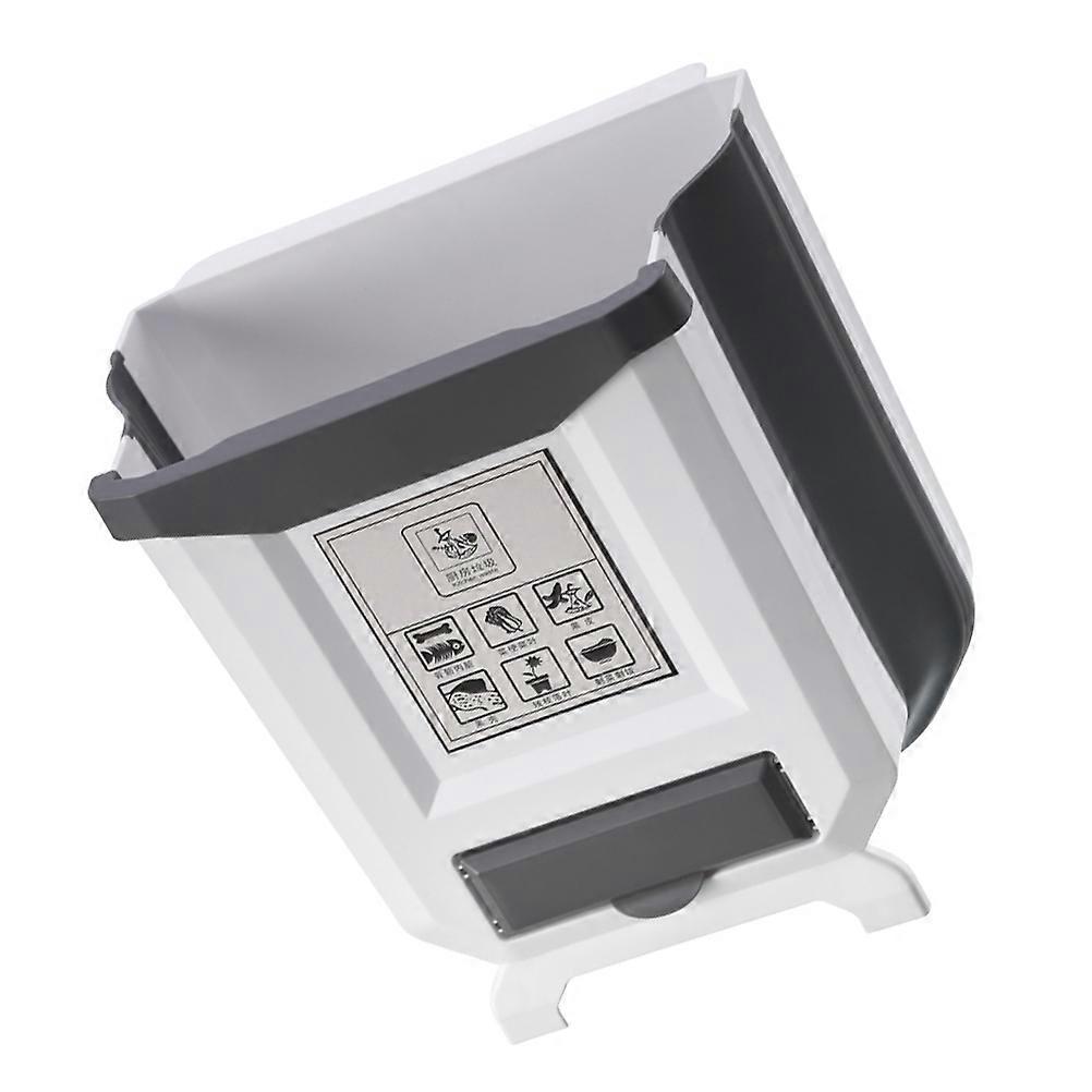 Hemoton 1Pc Hanging Trash Can Folding Garbage Can Car Hanging Box Kitchen Waste Bin