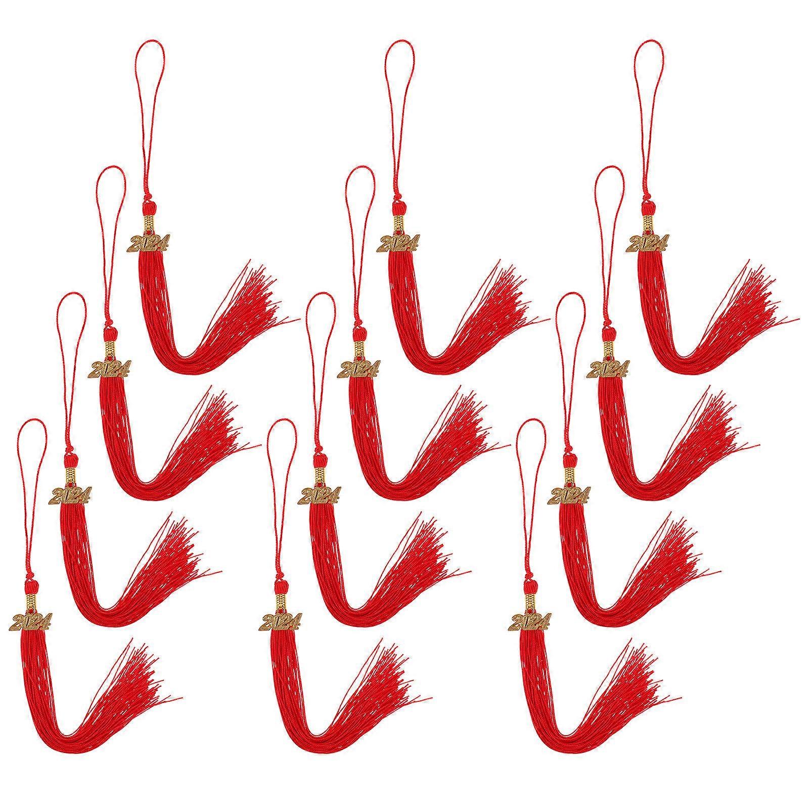 12pcs Graduation Tassels Durable Academic Cap Decor with Year Charm for DIY Projects and Ceremonies