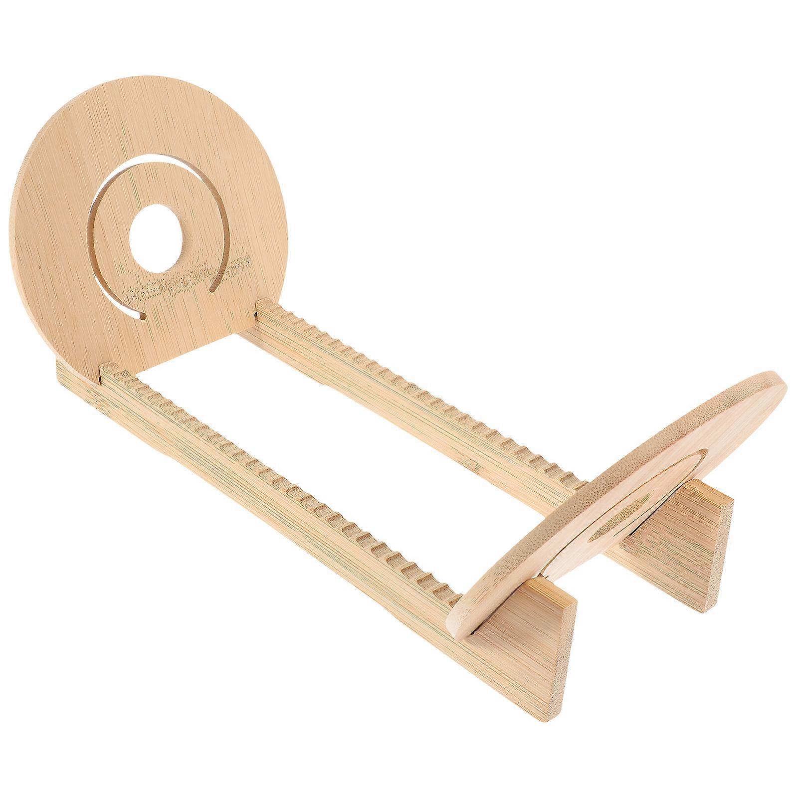 Desktop Storage Organizer For Collectors And Music Lovers In Beige Featuring A Slotted Base For Vinyl Record Display 1Pack