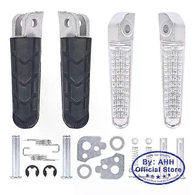 1Pair Aluminum Alloy AntiSkid Black CNC Folding Foot Pegs Pedal Rest Front and Rear Footpegs Footrest Fit For HONDA CB400 VTEC