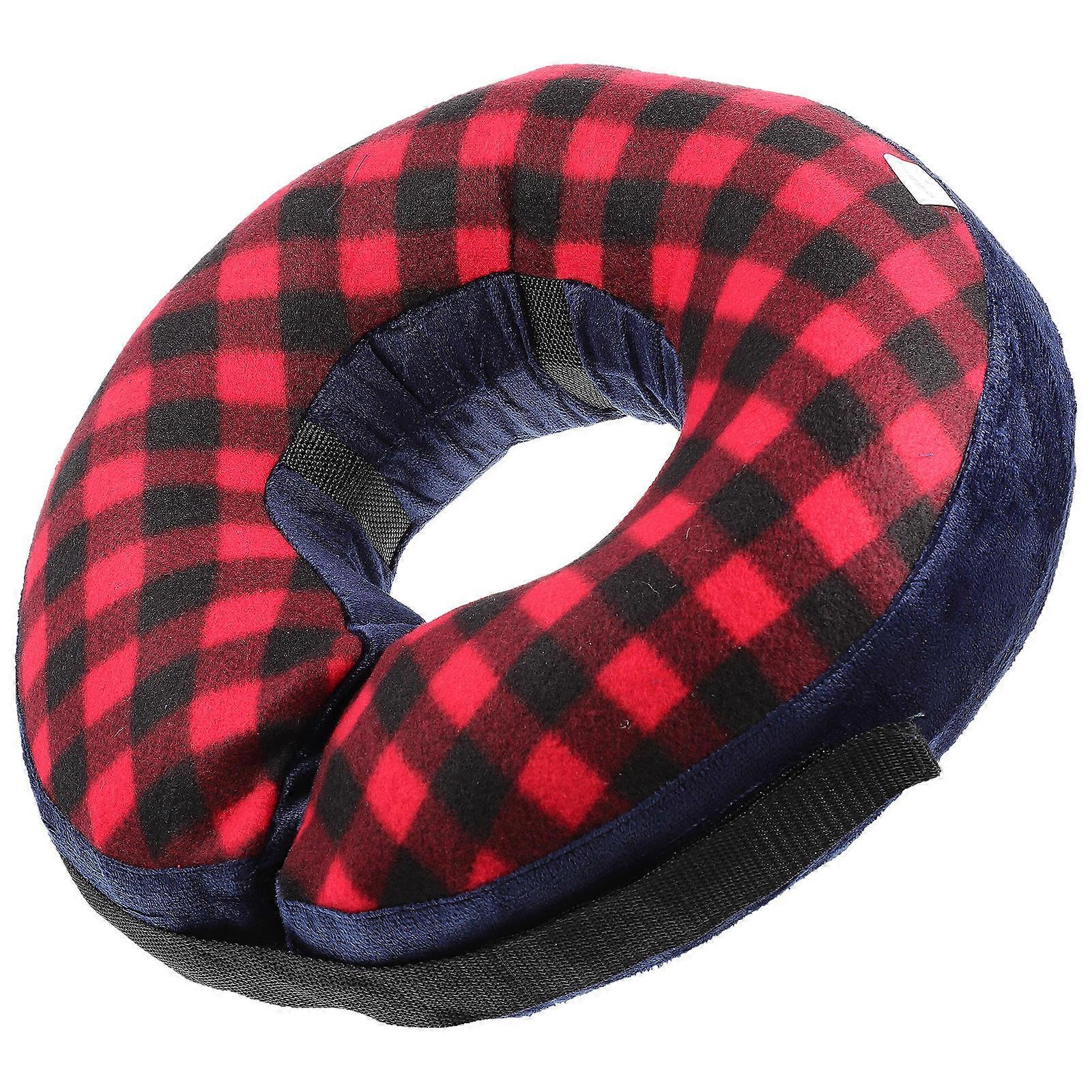 Inflatable Cat Recovery Collar for Pet Use Comfortable Cloth PVC Neck Protection Size 12.5 Inches