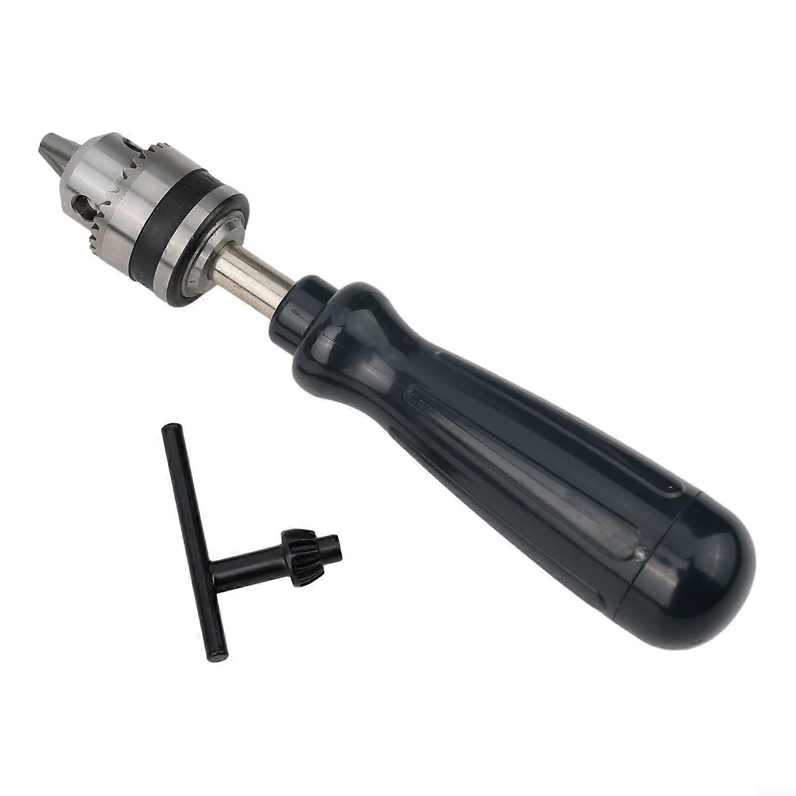 Hand Drill With 0.66 mm Quick-Release Chuck, 10 Drill Bits Included, Compact Handheld, Ideal For Crafts, For Wood Plastic Metal