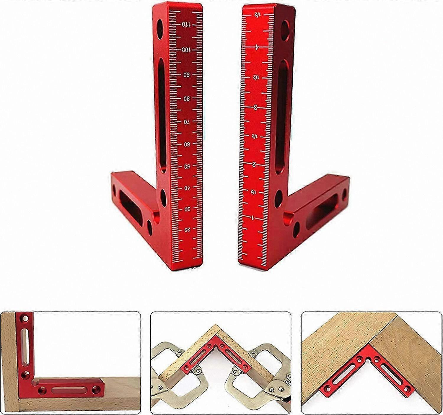 90 Degree Clamping Squares, 12x12 cm Aluminum Alloy Right Angle Positioning Tool for Carpentry, Box, Frame, and Shelf Assembly Support