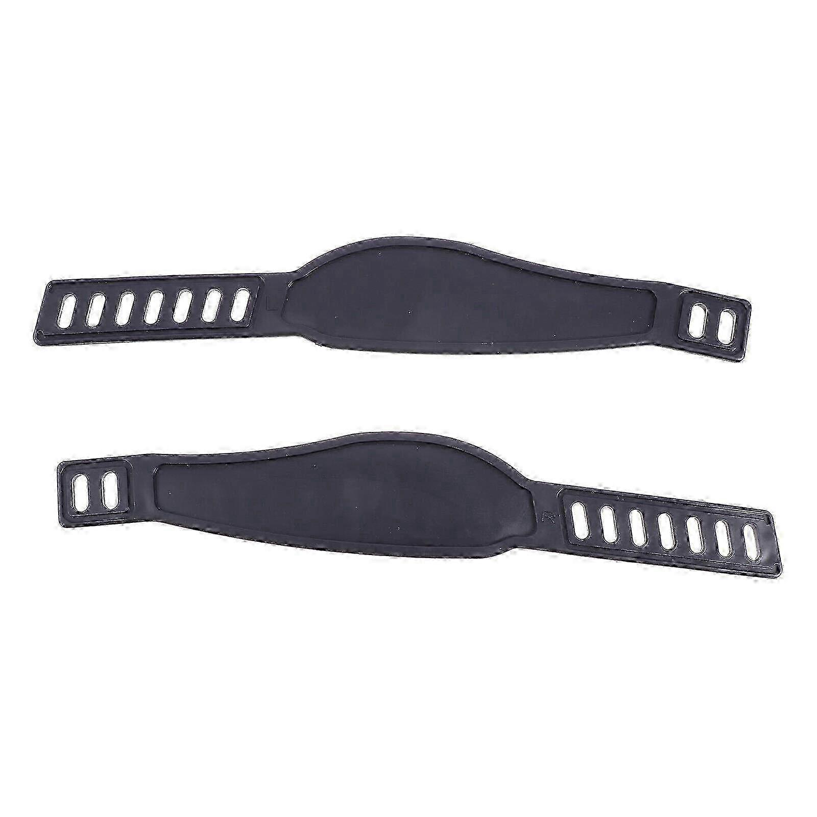 2 Pcs Adjustable Bike Pedal Straps for Exercise Bikes - Durable Black Straps Measuring 33X5X0.4cm for Enhanced Stability and Control
