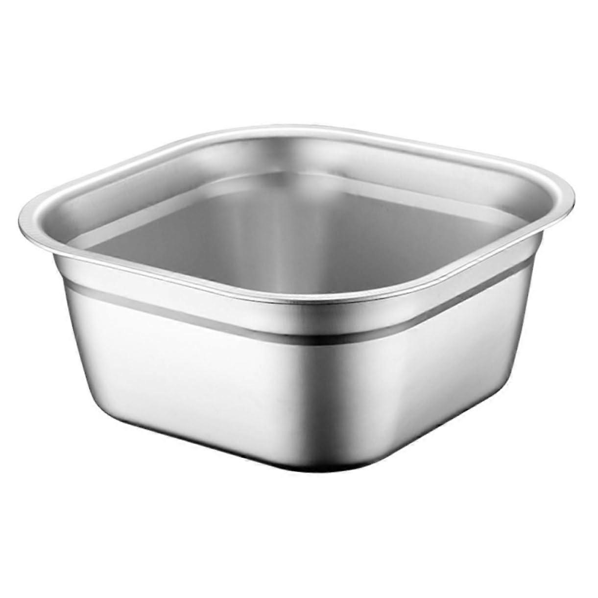 Quadratic basin from vegetable sink over buffet bowls steel small large 21.00X21.00X9.00CM