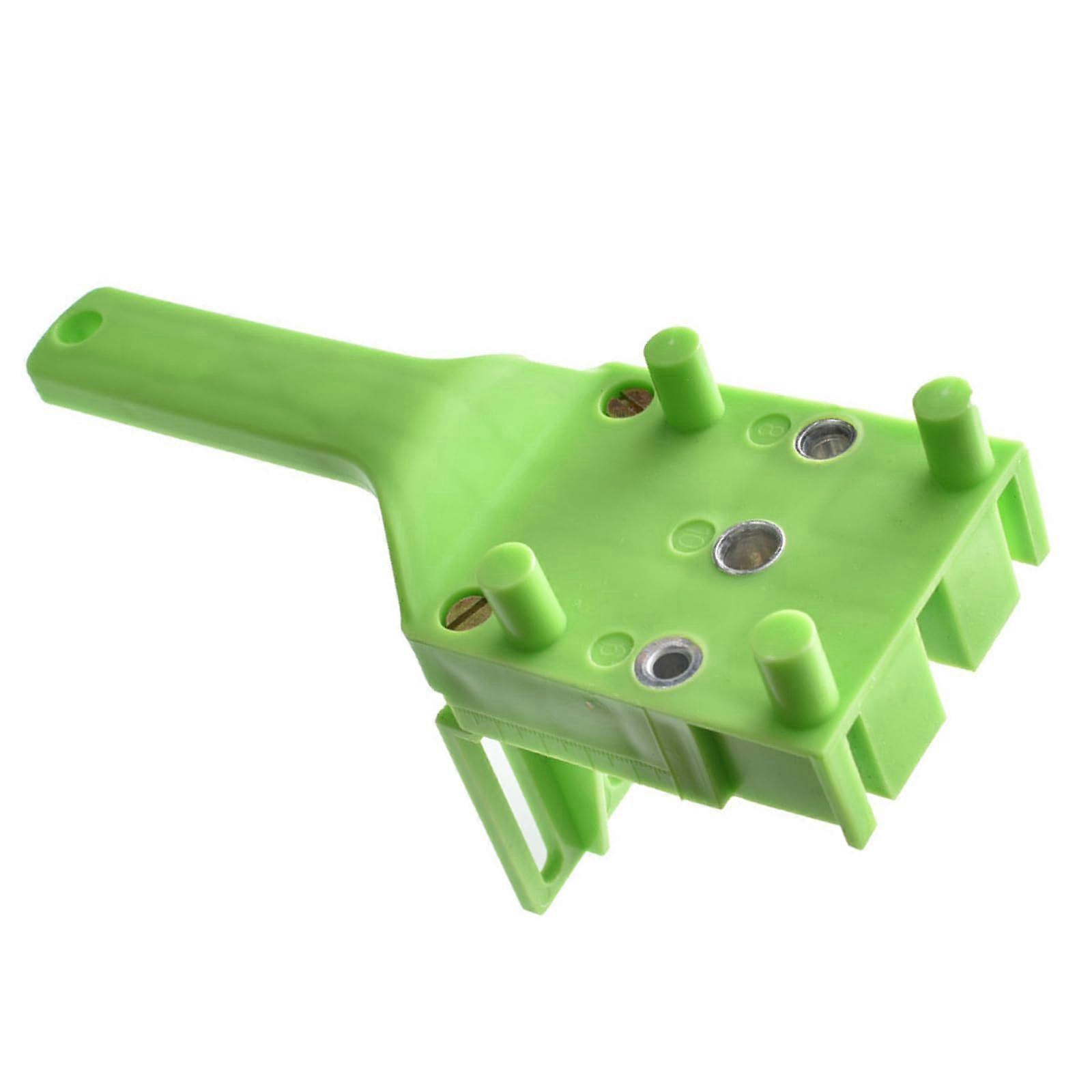 Precision Hole Locator Adjustable Drill Bit Hole Locator for Woodworking Tasks Made of Plastic and Iron Green