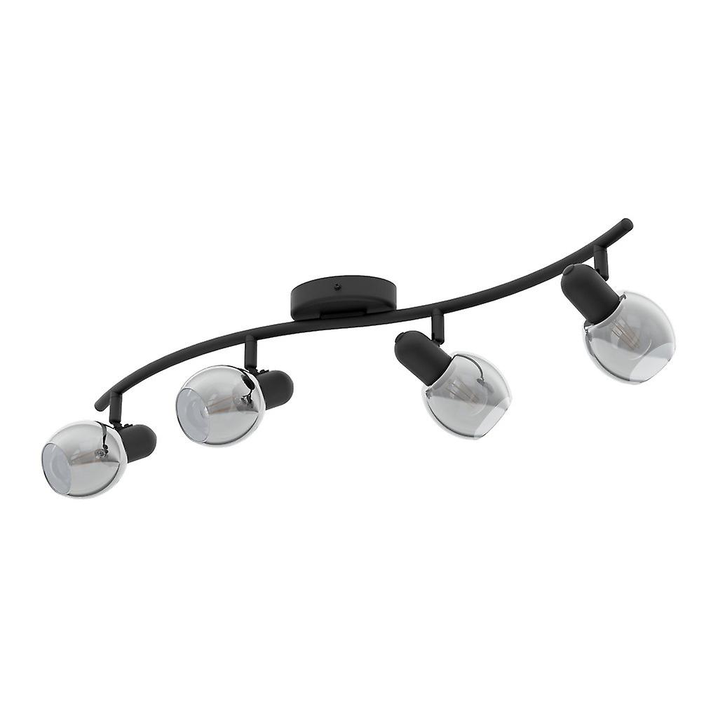 Eglo Pollica 4 Lamp Spotlight Bar Black