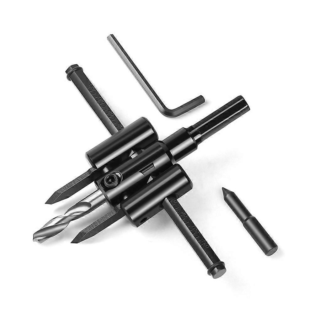 30-120mm Adjustable Hole Opener Circle Hole Cutter Circle Hole Saw Aircraft Type Wood Drill Bit DIY Tool 1 Set