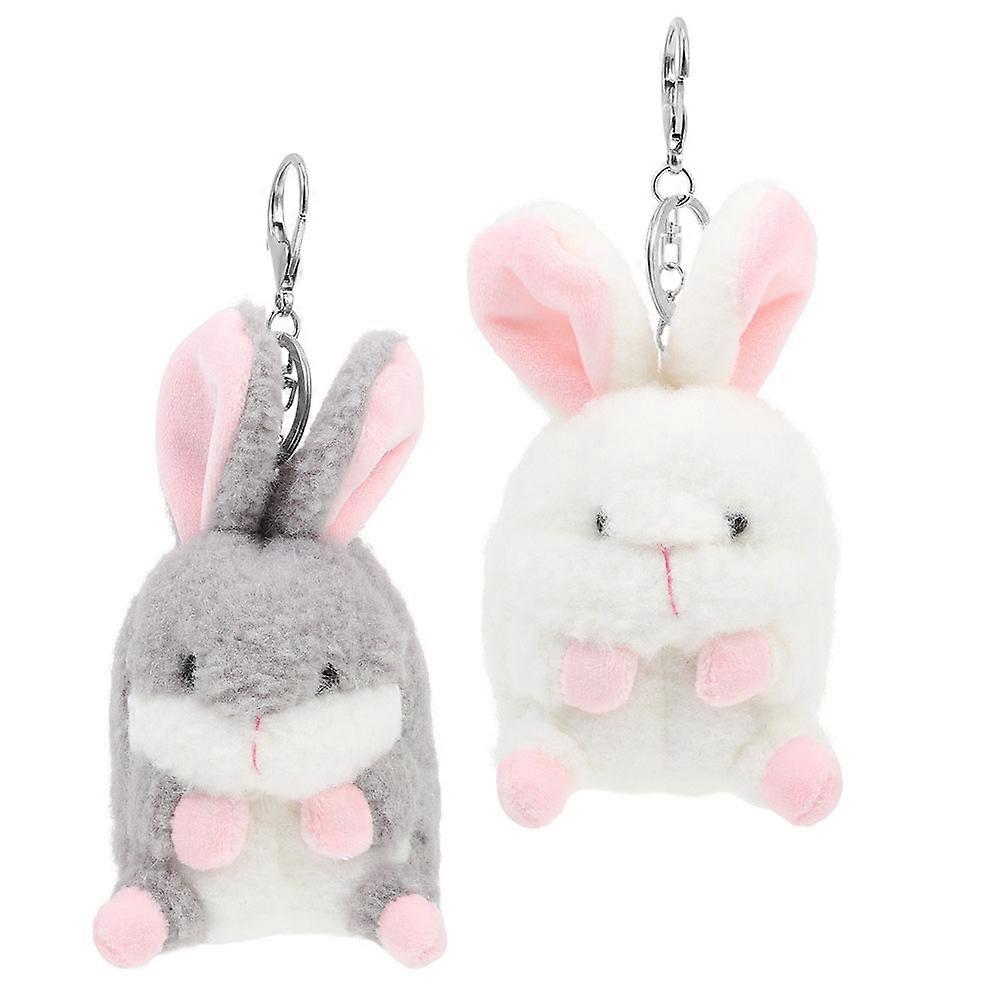 Cute Realistic Animal Doll Keychain For New Year Wedding And Birthday Party In Colorful Plush Fabric With Decorative Pendant Function 2Pcs