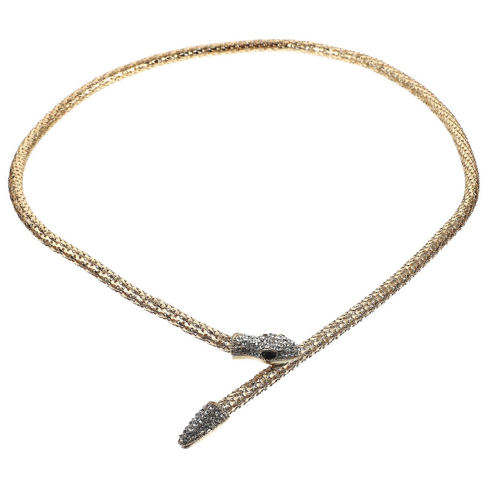 Flexible Snake Necklace Choker For Women In Golden Color Perfect For Club And Cosplay Events With Unique Design 1Pack