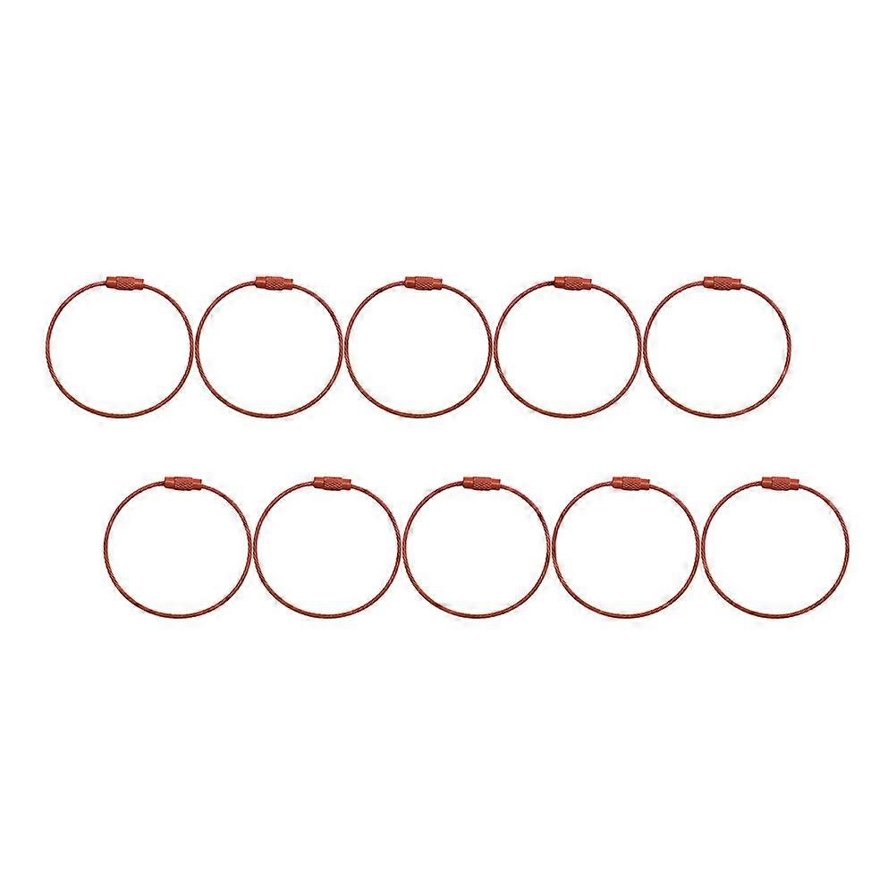 Durable Iron Key Chain Parts with Smooth Surface for Decoration Coffee Color