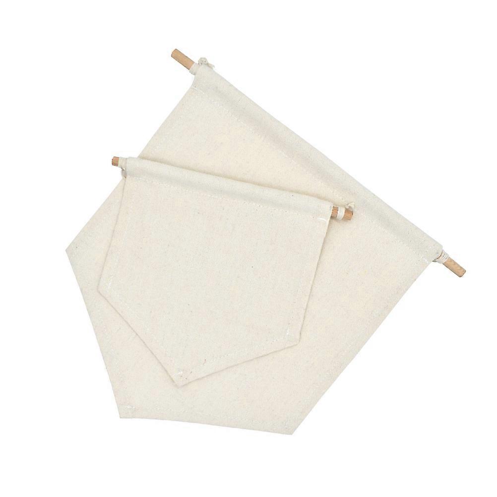 2pcs Badge Brooch for Displaying Pennant Banner Pendant Beige
