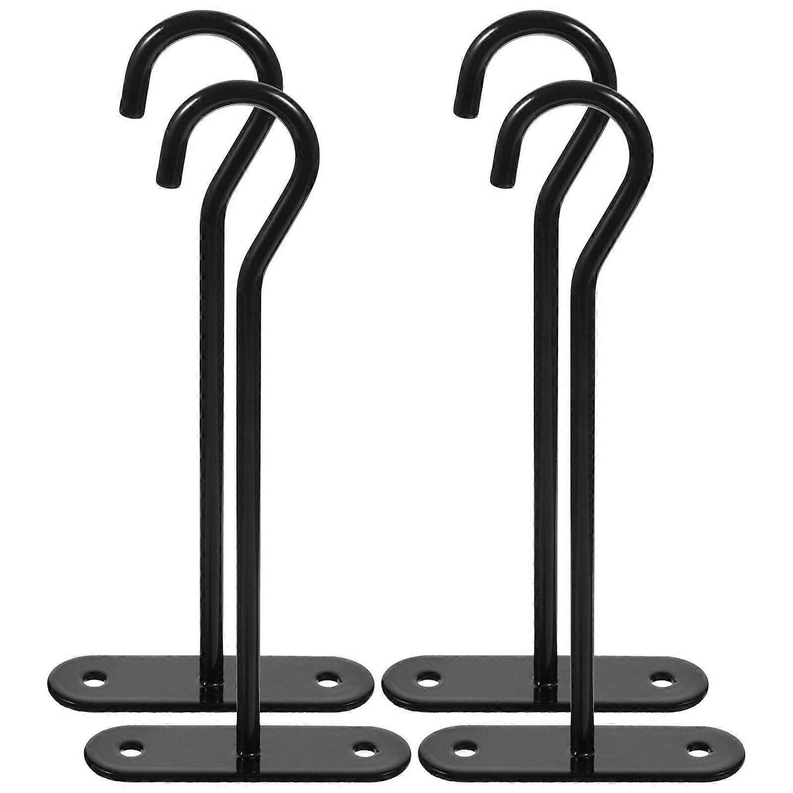 Wall-Mounted Flowerpot Bracket Ceiling Planter Hooks Hook-Shaped Simple Design Hanging Decorations 4 Sets