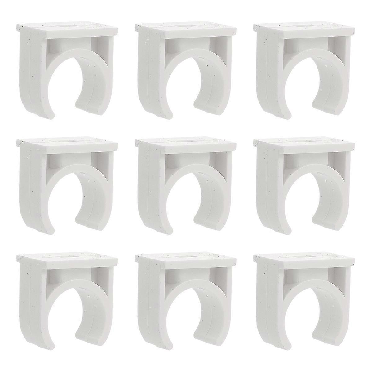 Lightweight Durable White Pipe Support Clamps Wall Mounted Corrosion Resistant for Secure Installation