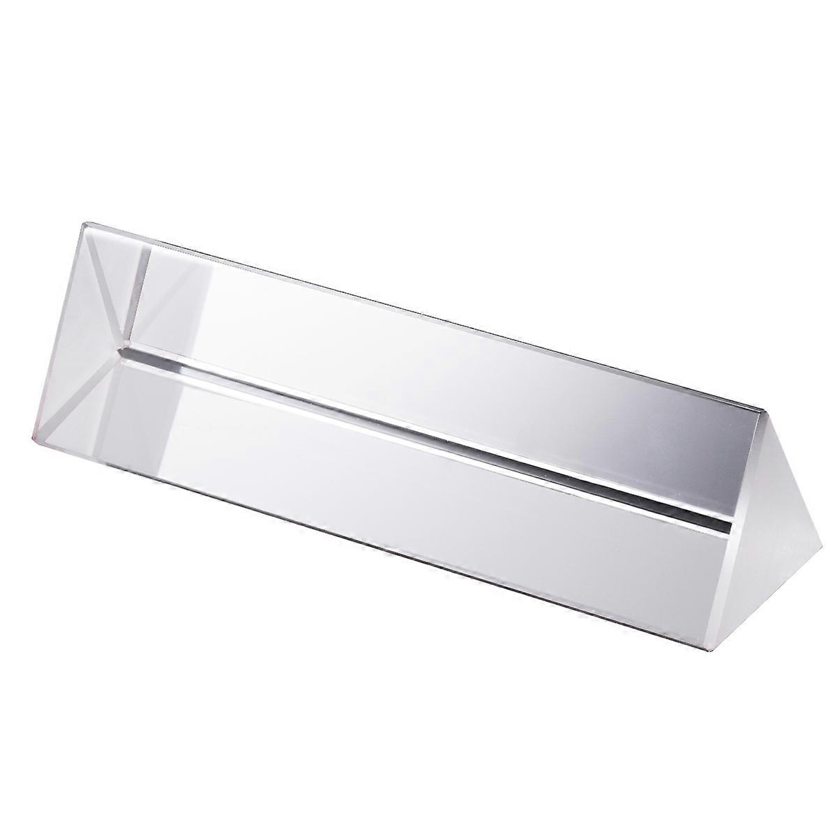 Reflective Triangular Optical Glass Teaching Tool 100*30*30mm Enhance Learning with Light Separation 1Pcs
